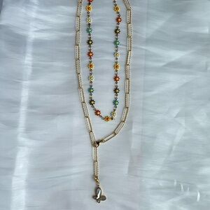 Paper clip chain & sun flower chain sets